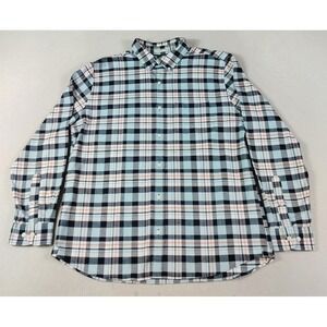 Hawker Rye Shirt Mens Large Blue Plaid Long Sleeve Cabincore Cozycore Lumberjack